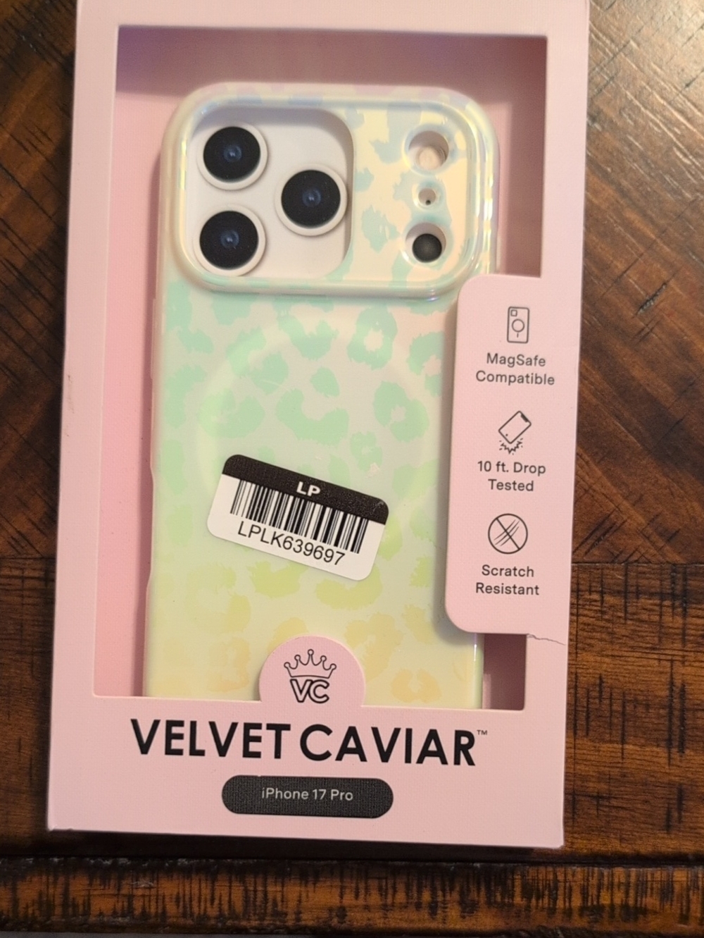 Velvet Caviar holographic Leopard iPhone 17 Pro Case